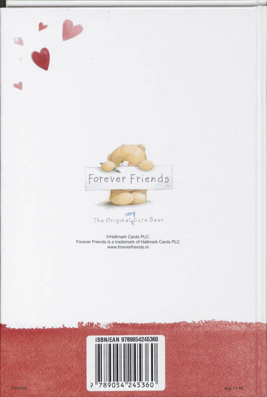 Achterkant van Schoolagenda 09-10 Forever Friends