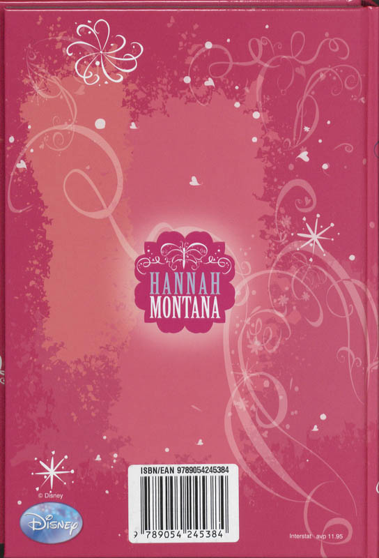 Achterkant van Schoolagenda 09-10 Hannah Montana