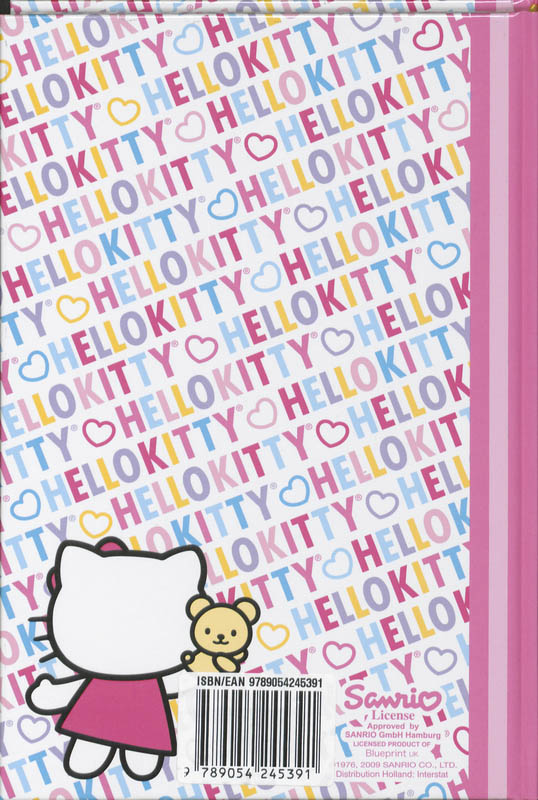 Achterkant van Schoolagenda 09-10 Hello Kitty