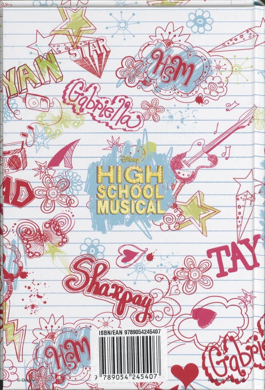 Achterkant van Schoolagenda 09-10 High School Musical