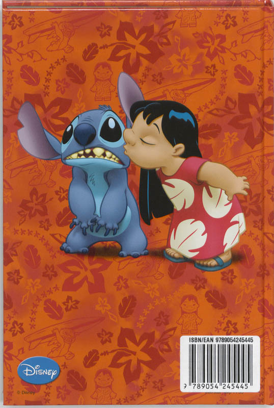 Achterkant van Schoolagenda 09-10 Lilo & Stitch