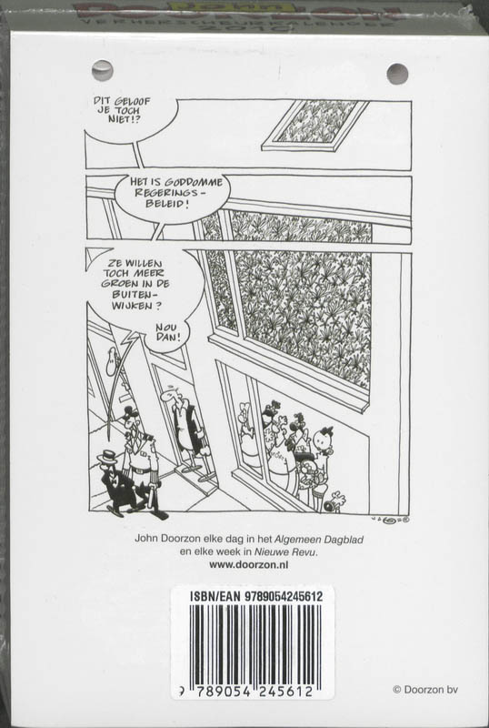 Achterkant van Scheurkalender 2010 Doorzon