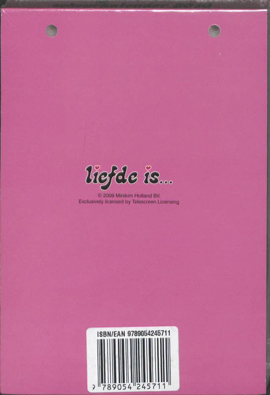 Achterkant van Scheurkalender 2010 Liefde is
