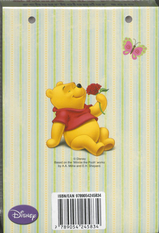 Achterkant van Scheurkalender 2010 Winnie the Pooh