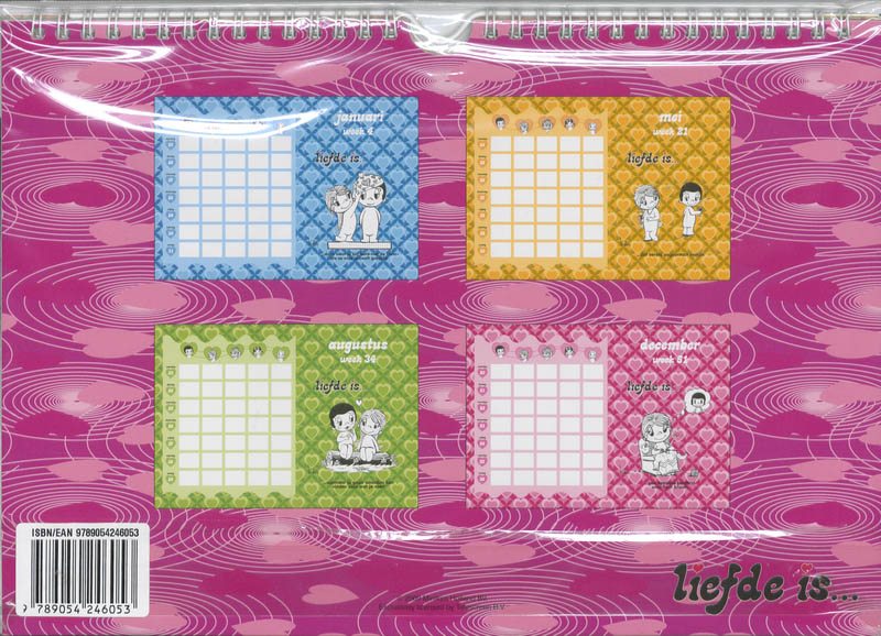 Achterkant van Familieplanner 2010 Liefde is