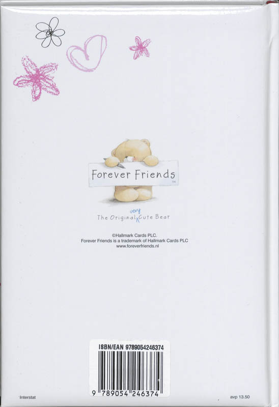 Achterkant van Schoolagenda 10-11 Forever Friends