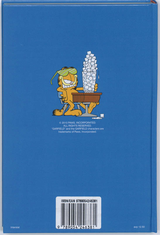 Achterkant van Schoolagenda 10-11 Garfield
