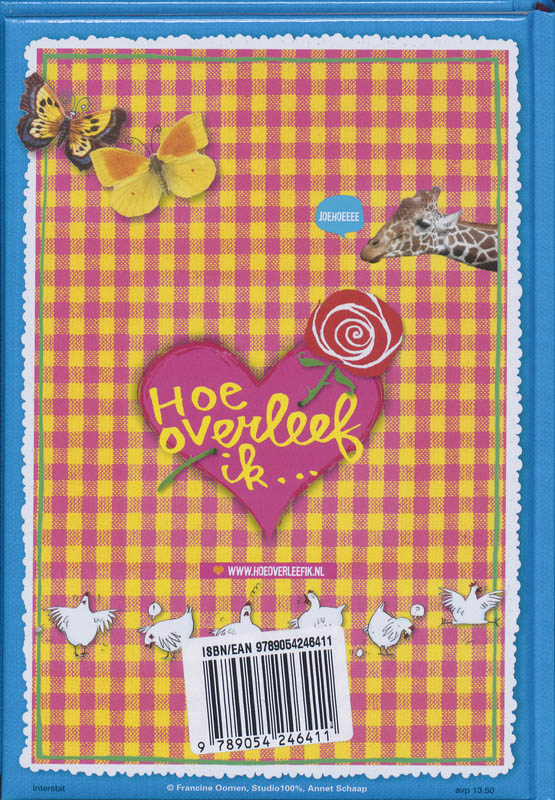 Achterkant van Schoolagenda 10-11 Hoe overleef ik