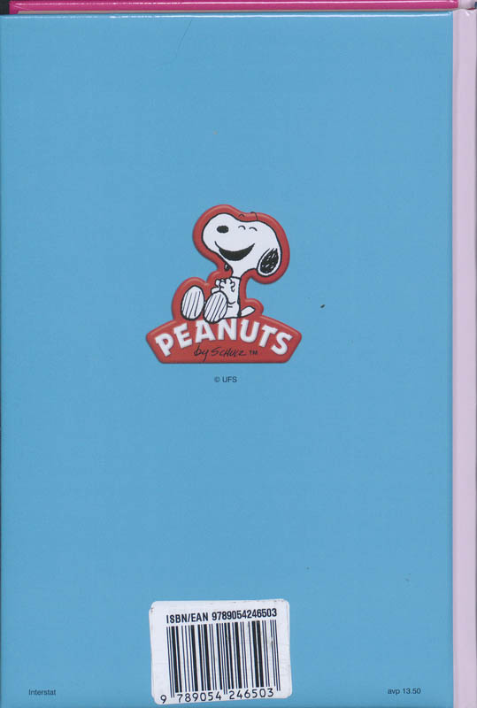 Achterkant van Schoolagenda 10-11 Snoopy