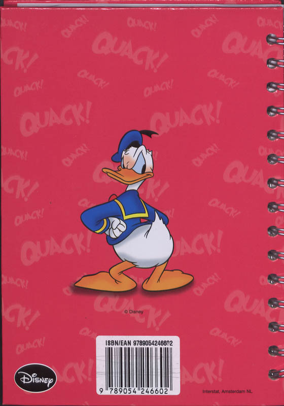 Achterkant van Donald Duck Creche-oppasboek