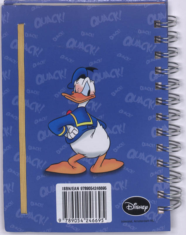 Achterkant van Donald Duck Reisdagboek