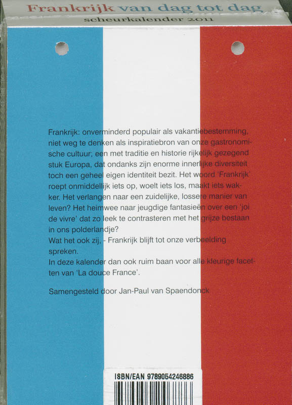 Achterkant van Frankrijk van dag tot dag scheurkalender 2011
