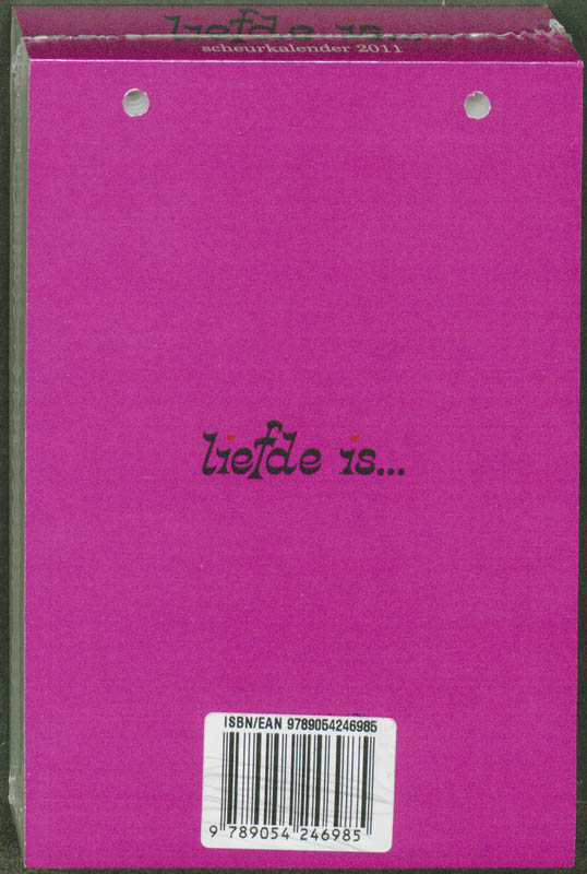Achterkant van Liefde is...scheurkalender 2011