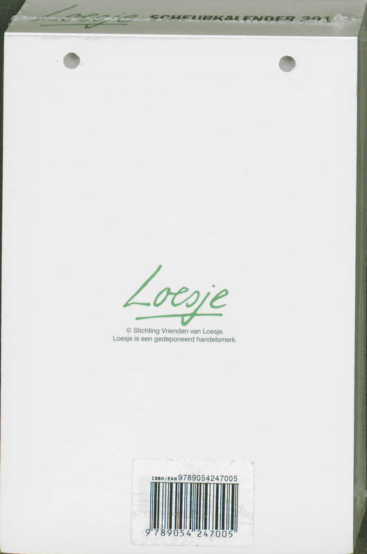Achterkant van Loesje scheurkalender 2011