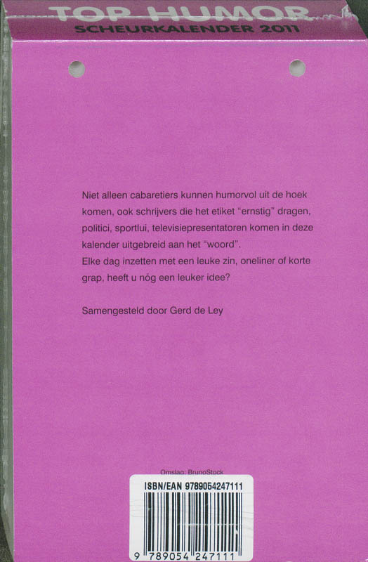 Achterkant van Top Humor! Scheurkalender 2011