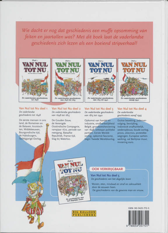 Achterkant van Van nul tot nu