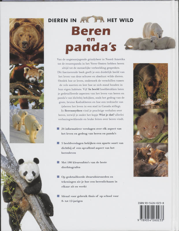 Achterkant van Beren en panda's