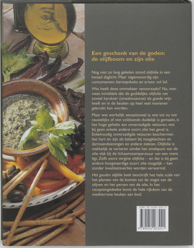 Achterkant van Het gouden olijfolie boek