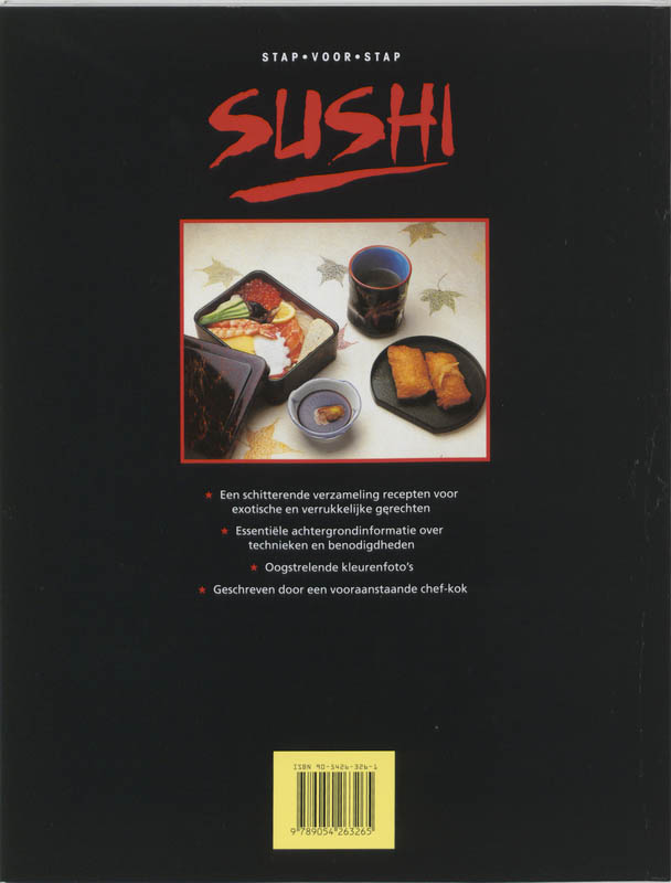 Achterkant van Stap voor stap sushi