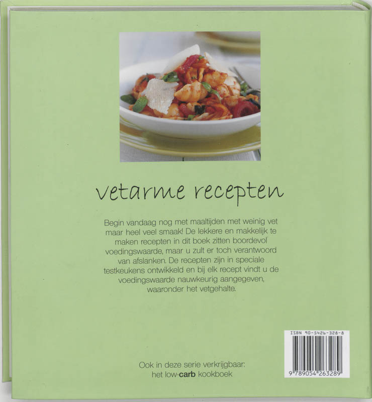 Achterkant van Het low-fat kookboek