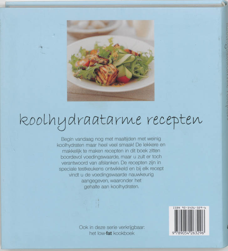 Achterkant van Het low-carb kookboek