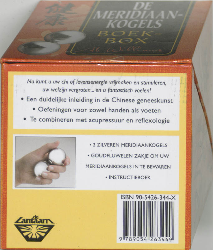 Achterkant van De meridiaankogels boek-box