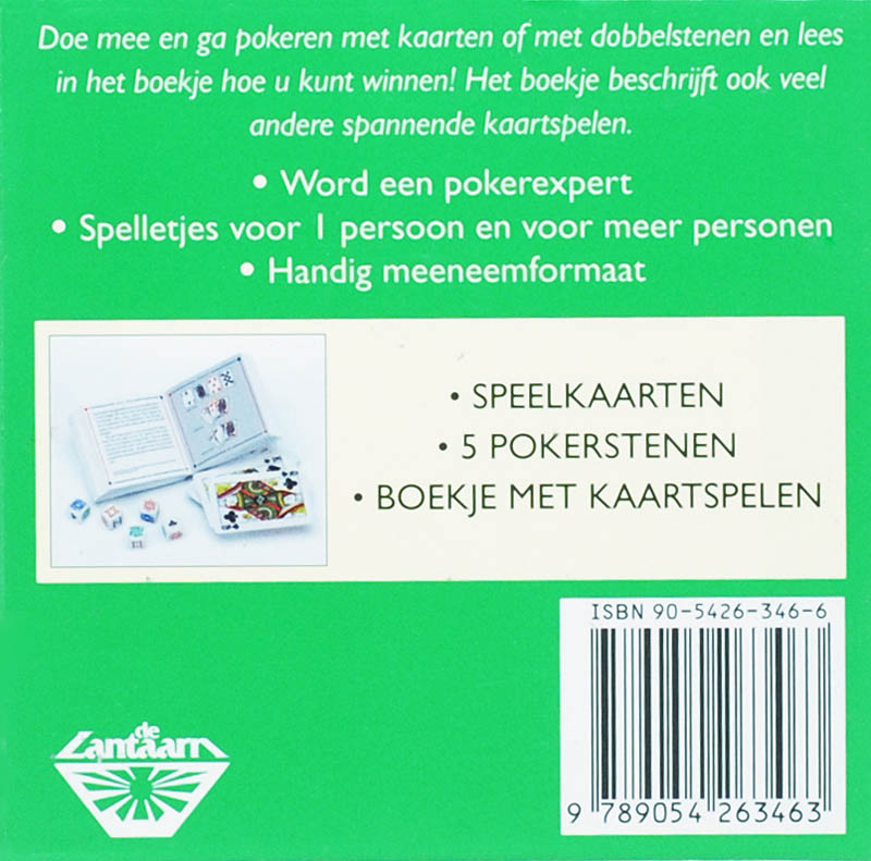 Achterkant van De poker boek-box
