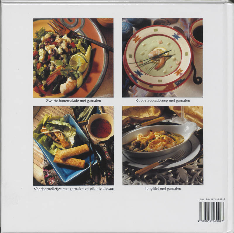 Achterkant van Garnalen kookboek