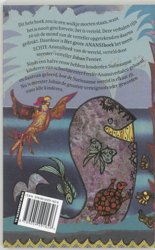 Achterkant van Het grote Anansiboek
