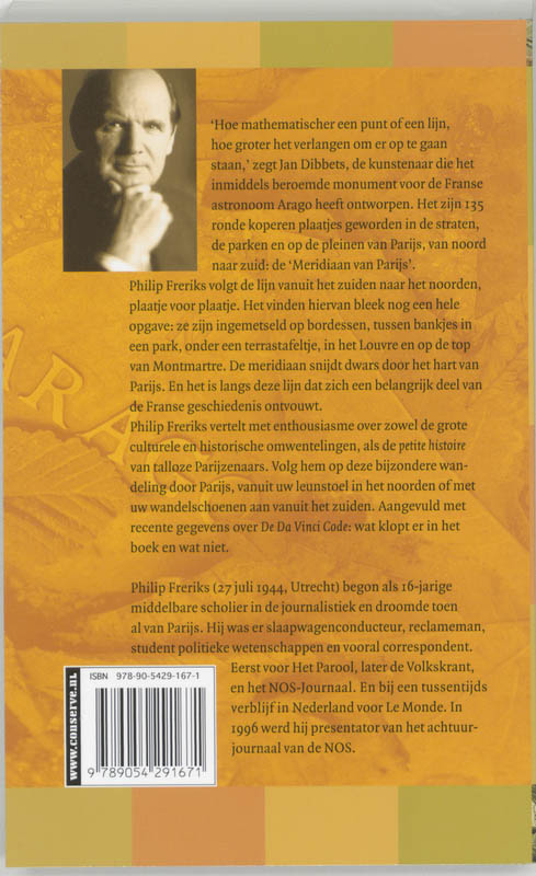 Achterkant van De meridiaan van Parijs