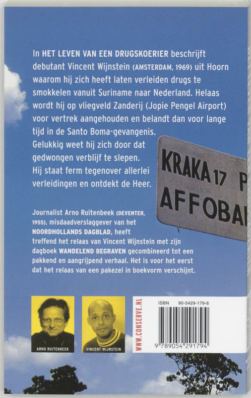 Achterkant van Het leven van een drugskoerier