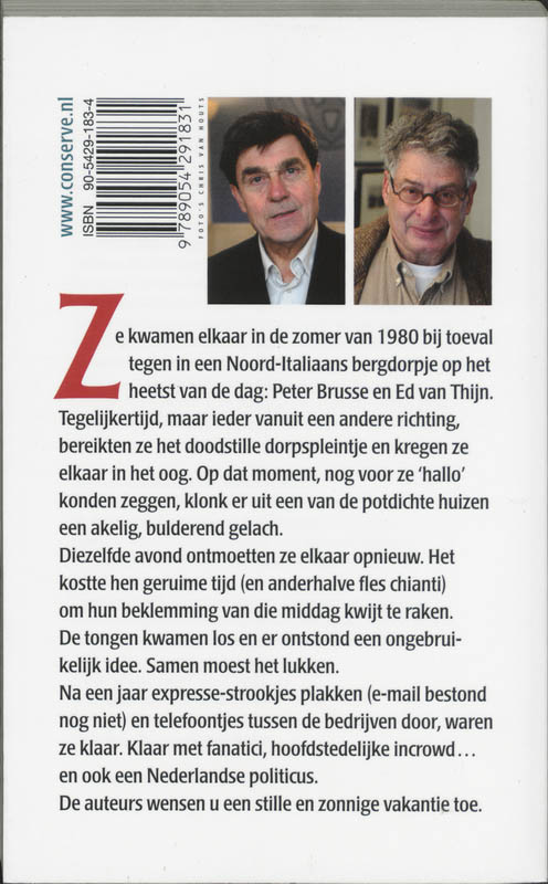 Achterkant van De dorpelingen van Innocento