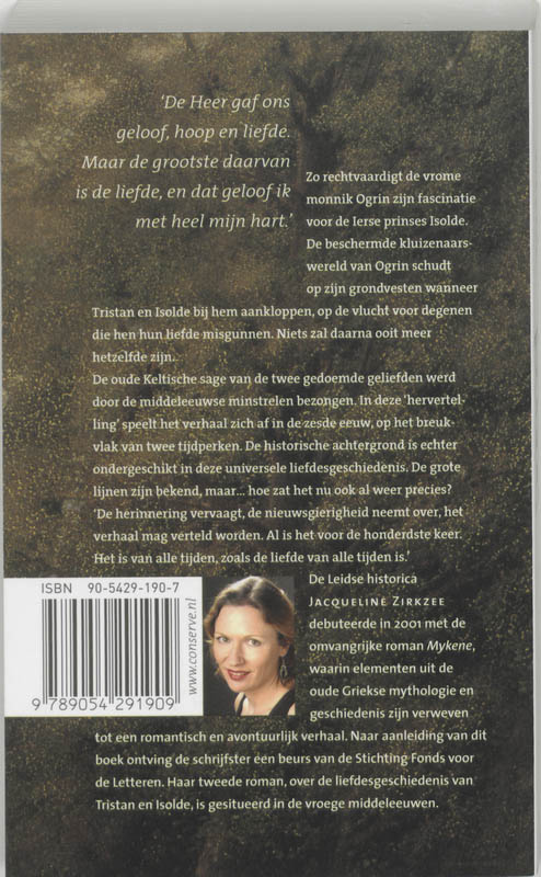 Achterkant van Het boek van Tristan en Isolde