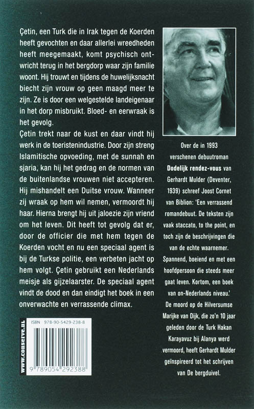 Achterkant van De bergduivel