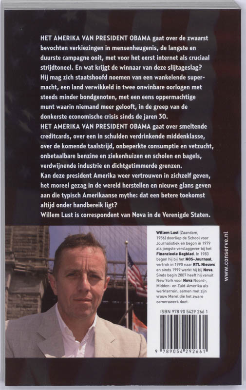 Achterkant van Het Amerika van president Obama