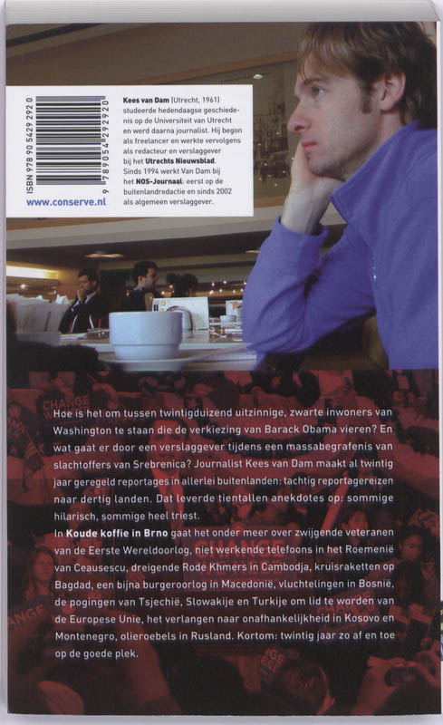 Achterkant van Koude koffie in Brno