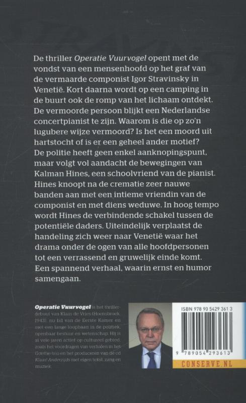 Achterkant van Operatie vuurvogel