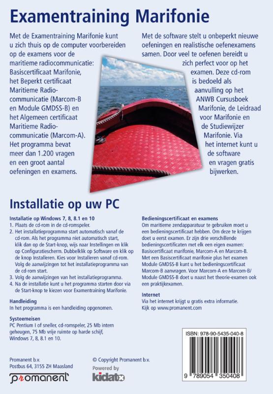 Achterkant van Examentraining Marifonie
