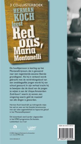 Achterkant van Red ons Maria Montanelli