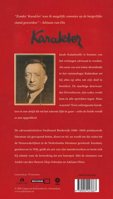 Achterkant van Karakter