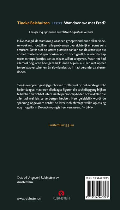 Achterkant van Wat doen we met Fred? 6 CD'S