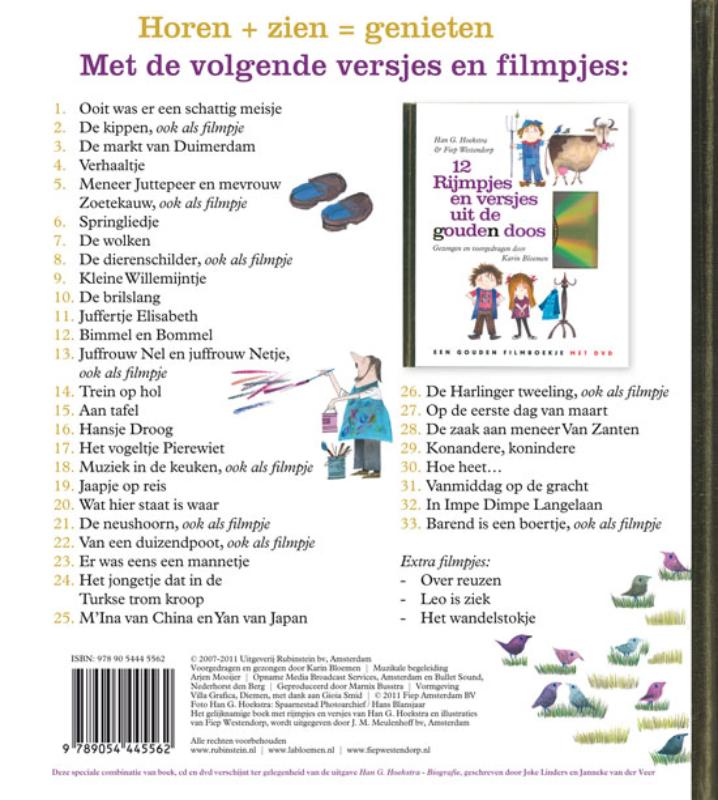 Achterkant van Rijmpjes en versjes uit de Gouden Doos