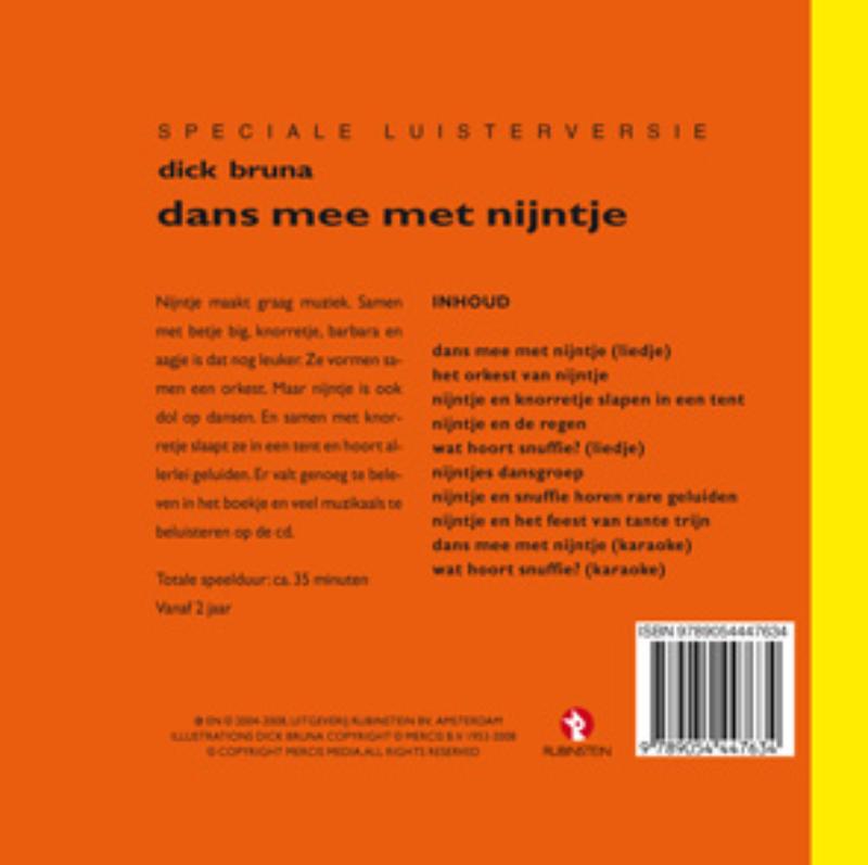 Achterkant van Dans mee met Nijntje