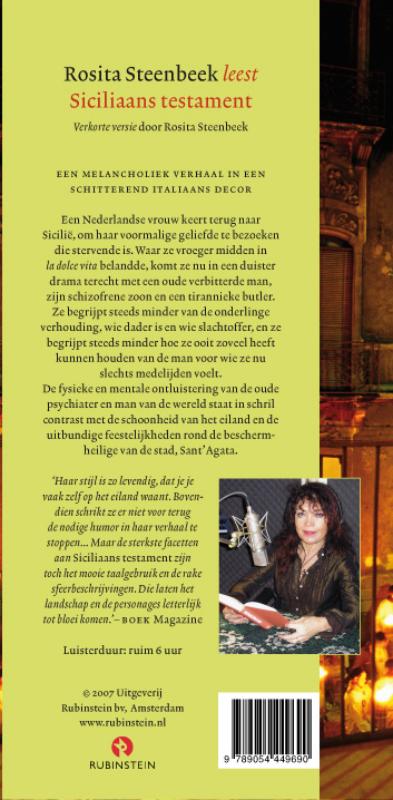 Achterkant van Siciliaans testament