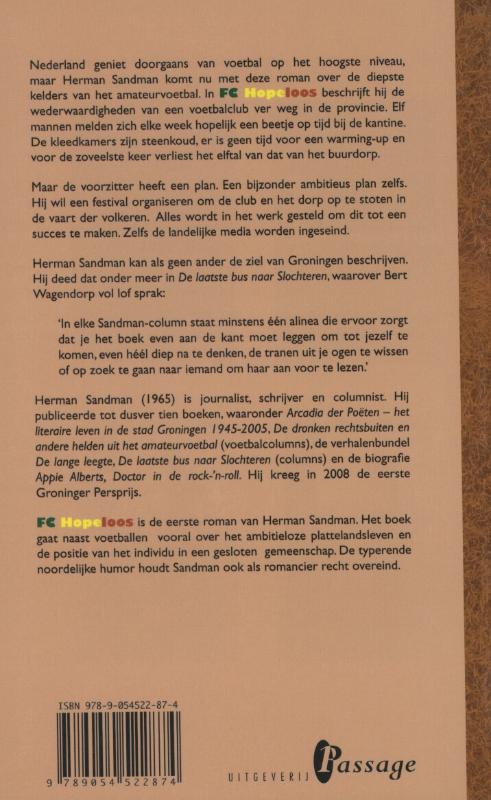 Achterkant van FC Hopeloos