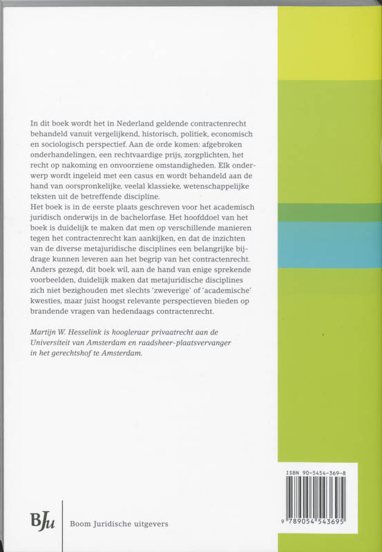 Achterkant van Contractenrecht in perspectief