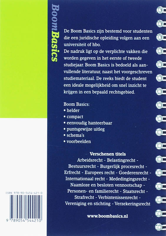 Achterkant van Boom Basics Goederenrecht