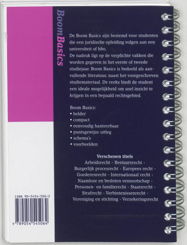 Achterkant van Boom Basics Burgerlijk procesrecht