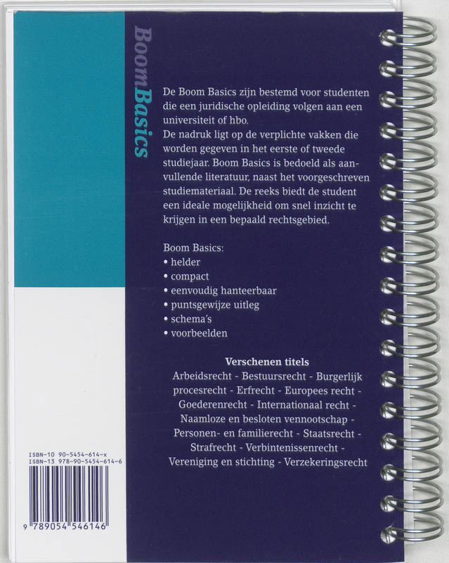 Achterkant van Boom Basics Strafrecht
