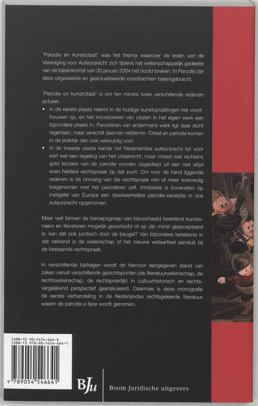 Achterkant van Parodie